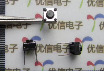 1000pcs 6*6*5mm 2 PIN spiedpogu slēdzi mikroslēdzis Tact Switch horizontālā tipa