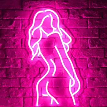 LED Neona Zīme, Sievietes Modelis Akrila Sienas Lampas Karājas Ķermeņa Neona Gaismas, Bārs Puse Kluba Mājas Guļamistaba Dekori Ziemassvētku Dāvanu
