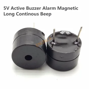 5gab Sākotnējā 5V Aktīvo Svilpe Signalizācijas Magnētisko Ilgu Nepārtrauktu Skaņas Signālu 12*9,5 mm Stabilāku skaļrunis SOT plastmasas caurules garums