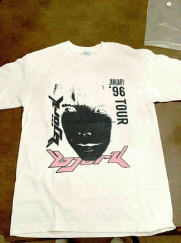 Bjork 1996. gadā Japānas Tūres Promo T-Krekls Jauns Baltās krāsas 2 pusēm MUMS