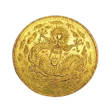 Feng Shui Monētas Qing Dynasty Zelta Pūķis Piemiņas Kopēt Monētu Kolekcijas Piemiņas Suvenīrus Mājās Apdare