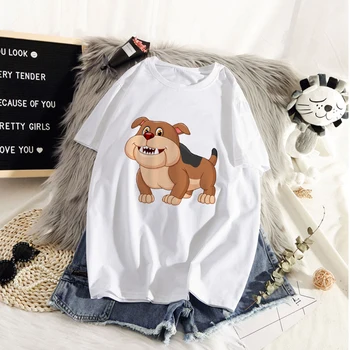 Kawaii suņi ielas t-krekls modes multiplikācijas filmu suns Harajuku grafiskais t-krekls Sieviešu t-krekls ar īsām piedurknēm ropa mujer 4