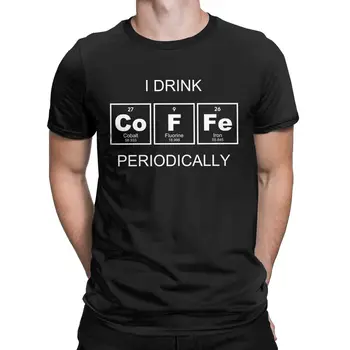 Vīriešu T-Krekls Periodiskā Humoru es Dzert KAFIJU Regulāri Elementu Periodiskā Smieklīgu T Kreklu, Apģērbu Apdrukāšana