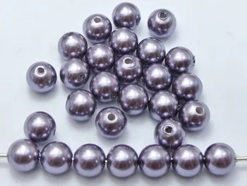 100 Gab 10mm Plastmasas, Mākslīgās Pērles Apaļas Pērles Tumši Pelēka Imitācijas Pērles