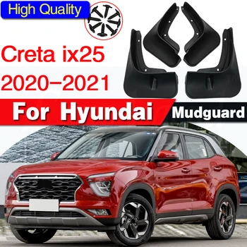 Par Hyundai Creta ix25 2020 2021 Auto Mudguard Anti-splash pretapaugšanas Priekšējo Aizmugurējo Spārnu Piederumi