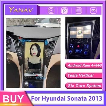 Auto radio audio Android 2 din stereo uztvērēju-Hyundai Sotana 2013 Tesla vertikālā stila auto GPS mavigation video dvd atskaņotājs