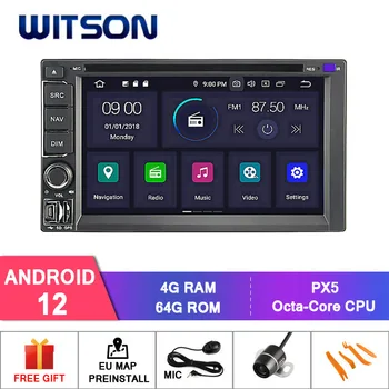 WITSON Android 12 Carplay Auto Multimedia, Universāls 2 Din AUTO DVD Atskaņotājs, GPS, Stereo Audio RDS Wifi Navigācija Radio