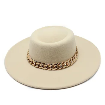 Vasaras platām malām bowknot katliņš cepuri 9.5 cm, Sievietēm, eleganta, retro stila Britu vilnas džeza cepuru rudens un ziemas tīrtoņa krāsu Panama
