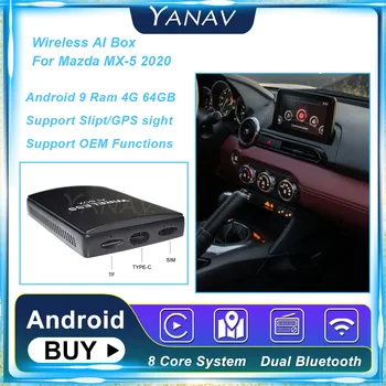 Android 4G 64GB Carplay Bezvadu Ai Rūtiņu Mazda MX-5 