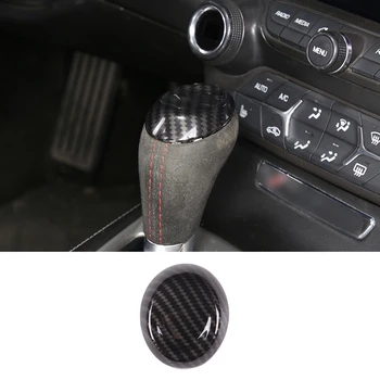 Oglekļa Šķiedras Pārnesumu Pārslēgšanas Galvas Vāka Pārnesumu Galvas Poga Shift Vāciņš Melns, Par Chevrolet Corvette C7 2014-2019 1