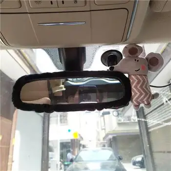 Karikatūra Atpakaļskata Spoguļa Vāciņš Cute Auto Interjers Auto Atpakaļgaitas Spogulis Vāka Apdare Auto piederumi 2