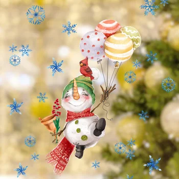 Sniegavīrs Candy Ziemassvētku Fona Siena Telpu Dekorēšana pašlīmējošas Sienas Uzlīmes