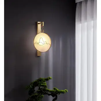 Ķīniešu apgleznošana sienu brā led gaismas mājas Vara Sienas Lampas Dzīvojamā Istabā Gaismu, guļamistabas Mēbeles E14 LED Sienas Apgaismojums 5