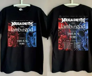 2022 Megadeth un Dieva Jērs Metāla Tūres Par Gadu T-Krekls Vīriešu S-3XL Kokvilnas
