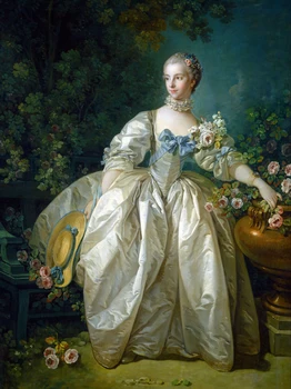 Klasiskā figurālās glezniecības audekls portrets mākslas plakāta attēlu tiesa krāsošana Madame De Pompadour mājas dekoru