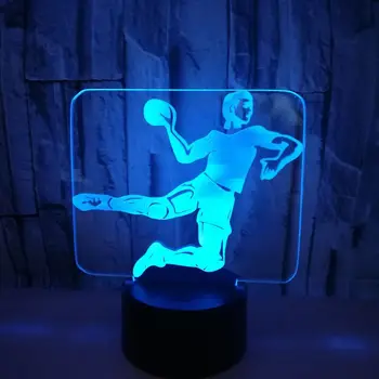 Daudzkrāsains Handbola 3d Lampas Akrila Redzējumu Stereo Touch Usb Galda led Lampa Jaunums Bērnu telpu dekorēšana 3D nakts gaisma