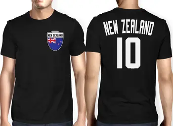 Jaunākās 2019 T Krekls Vīriešu T Punk Topi Jaunzēlande Soccers Futbolists Sporter Crest Countrybutton Krekls