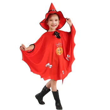 2022 Jaunas Halloween Bērnu Kostīms Bērniem Cosplay Drēbes Zēniem Meitenes Spēlē Raganu, Ķirbju Apmetnis + Cepure 2 Gabals Tērps, Tērpi 3
