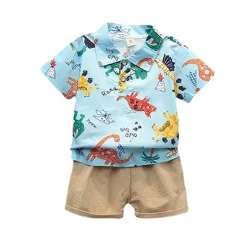 Jaunā Vasaras Bērnu Apģērbu Uzvalks Baby Zēni Meitenes Karikatūra T-Krekls, Bikses, 2gab/Komplekti Toddler Gadījuma Kostīmu Zīdaiņiem un Bērniem, Sporta