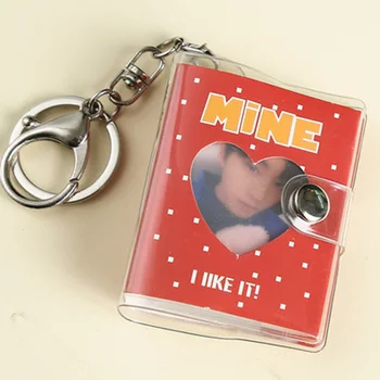 Sirds formas Dobi Piemiņas Albumu Atslēgu piekariņi Mini Pocket Photo Atslēgu riņķi 2 Collu ID Tūlītēju Attēlu Keychain Pāris Mīļāko Dāvanas