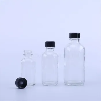 30ml 60ml 120ML Caurspīdīga Stikla Pudele būtiska pamata masāžas eļļa Pipetes Pudeles atkārtoti uzpildāmi Bostonas pudeli 200pcs