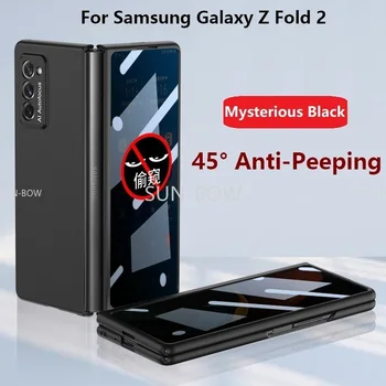 Ultra-plānas Anti-peeping Case for Samsung Galaxy Z Fold2 5G Segtu Luksusa Priekšējā Stikla Triecienizturīgs Case for Samsung Z Reizes 2 Csae