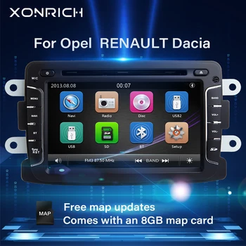 Xonrich AutoRadio Auto DVD Atskaņotājs Logan2 Lada Xray 2 Duster Renault Captur Dacia Sandero 2 Dokker GPS Navigācijas Multimediju 0