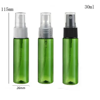 100pcs/daudz 30ml Zaļā Plastmasas Smaržu Pudeli, 30cc Migla Smidzinātājs Plastmasas Pulverizators, Ūdens Pudele 1oz Mini Smaržu Konteiners 0