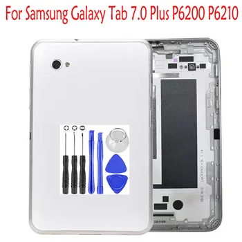 1 Gab (Pārbaudīts) Samsung Galaxy Tab 7.0 Plus P6200 P6210 Atpakaļ Akumulatora Vāciņu Mājokļu Durvju Nomaiņa Balta/Melna+Instrumenti