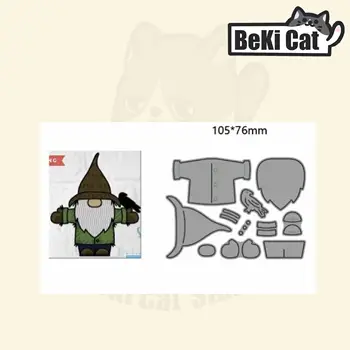 Beki gnome griešanas mirst faila Oriģinālais Trafareti par DIY Scrapbooking albumu Dekoratīvās DIY Papīra Kartēm