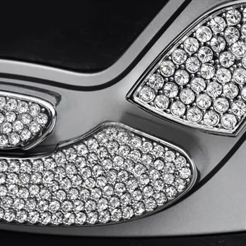 Sudraba Bling Kristāla Sēdekļa Pielāgot Vadības Slēdzis Dekoru Segtu Apdares priekš Mercedes Benz C E GLC W205 W213 X205 2015+ 5